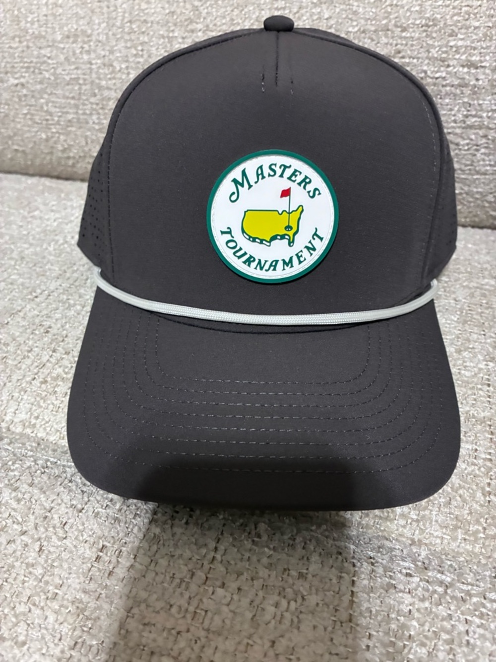 2026 Masters Golf Tech CHARCOAL MESH Rope Hat (LASER LOGO)